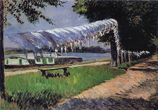 Wikioo.org - The Encyclopedia of Fine Arts - Painting, Artwork by Gustave Caillebotte - Laundry Drying