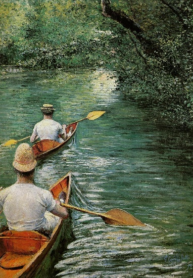 WikiOO.org - Encyclopedia of Fine Arts - Lukisan, Artwork Gustave Caillebotte - Perissoires aka The Canoes