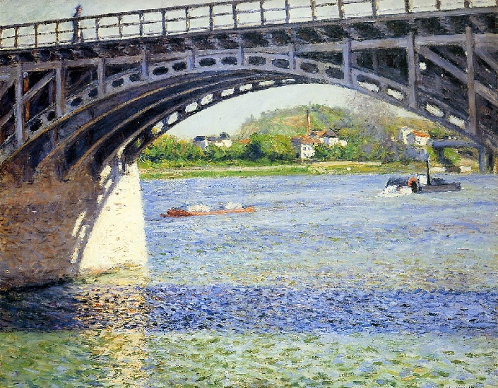 Wikioo.org - The Encyclopedia of Fine Arts - Painting, Artwork by Gustave Caillebotte - The Argenteuil Bridge and the Seine