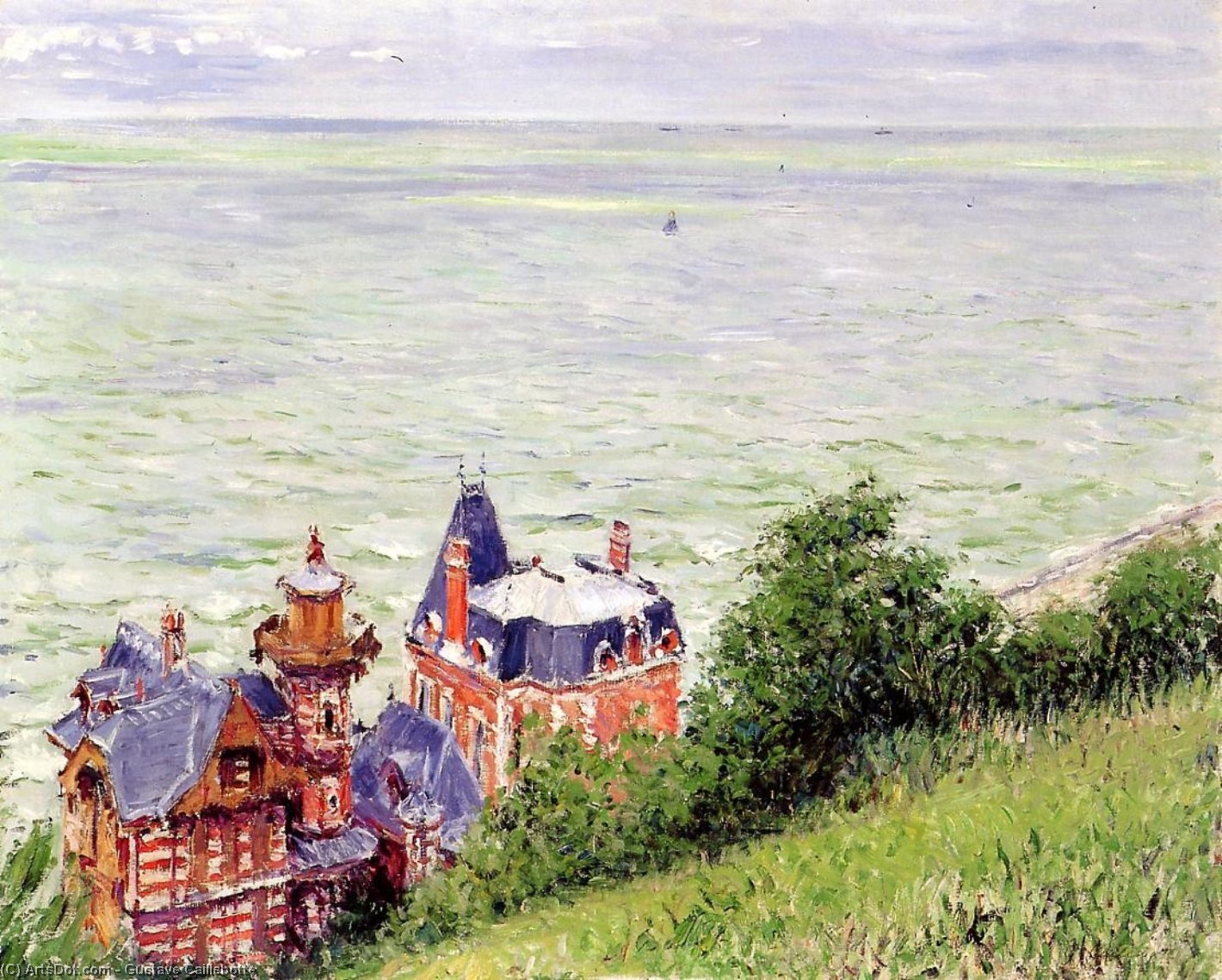 Wikioo.org - สารานุกรมวิจิตรศิลป์ - จิตรกรรม Gustave Caillebotte - Villas at Trouville