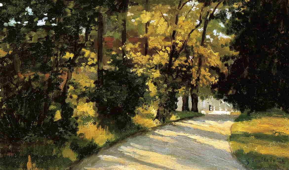 Wikioo.org - The Encyclopedia of Fine Arts - Painting, Artwork by Gustave Caillebotte - Yerres, Path Through the Woods in the Park