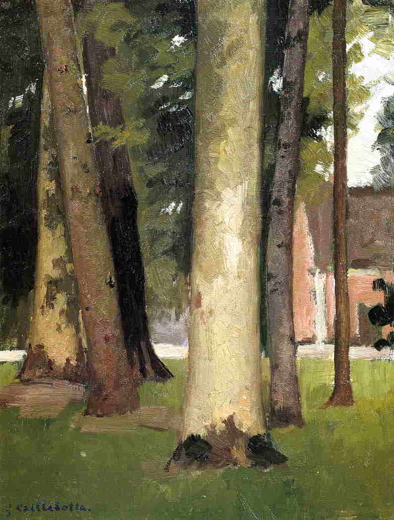 Wikioo.org - The Encyclopedia of Fine Arts - Painting, Artwork by Gustave Caillebotte - Yerres, Through the Grove, the Ornamental Farm