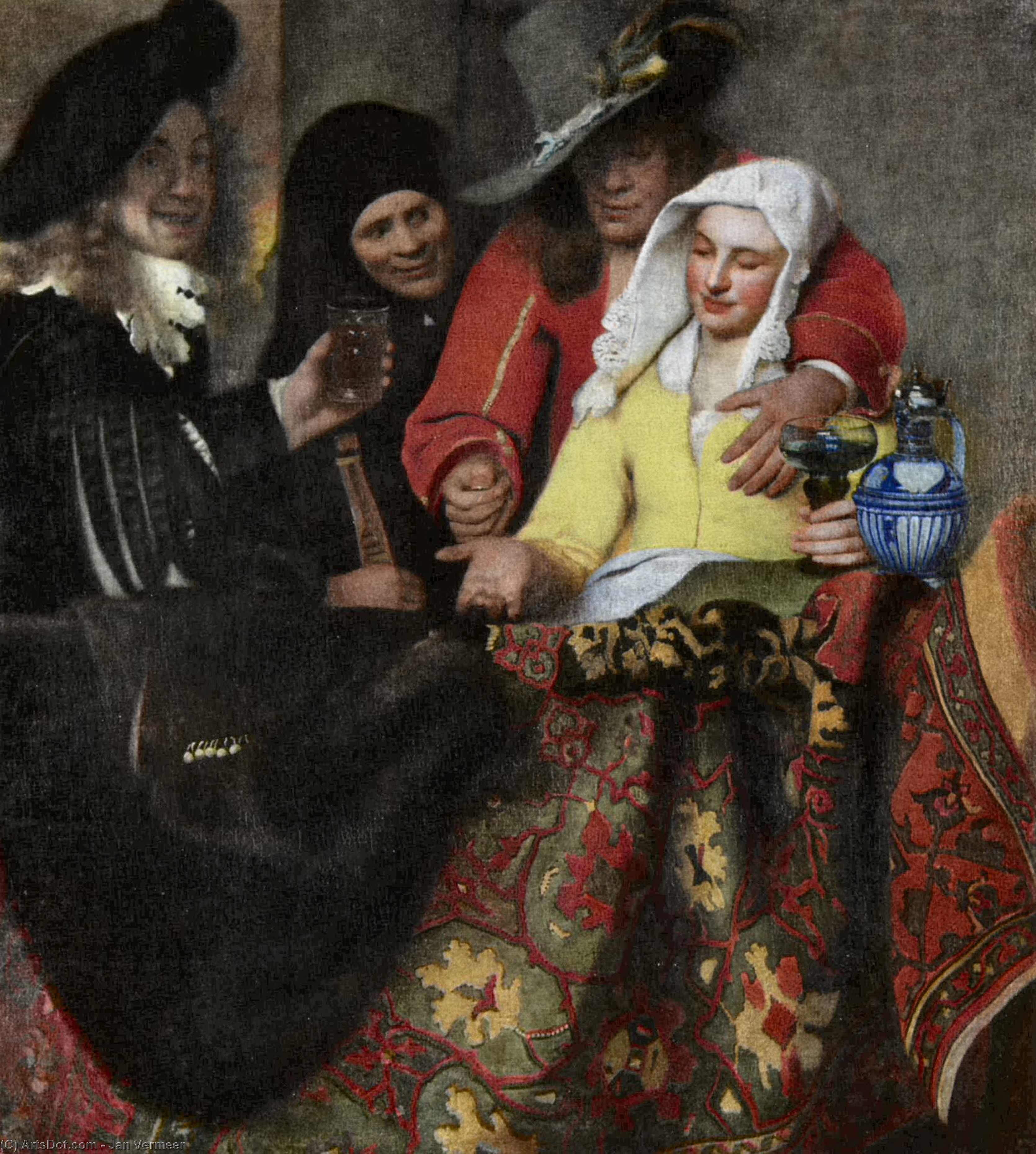 Wikoo.org - موسوعة الفنون الجميلة - اللوحة، العمل الفني Jan Vermeer - The Procuress