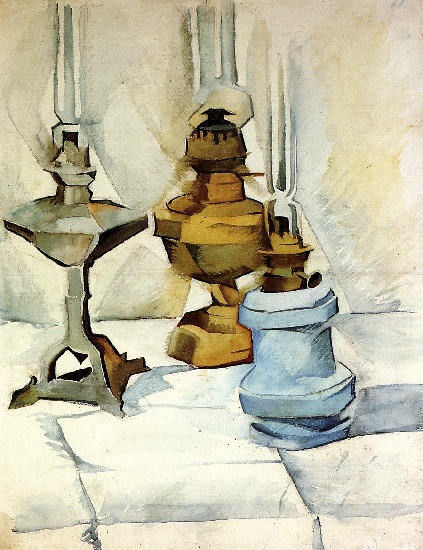 WikiOO.org - Encyclopedia of Fine Arts - Maalaus, taideteos Juan Gris - Three Lamps