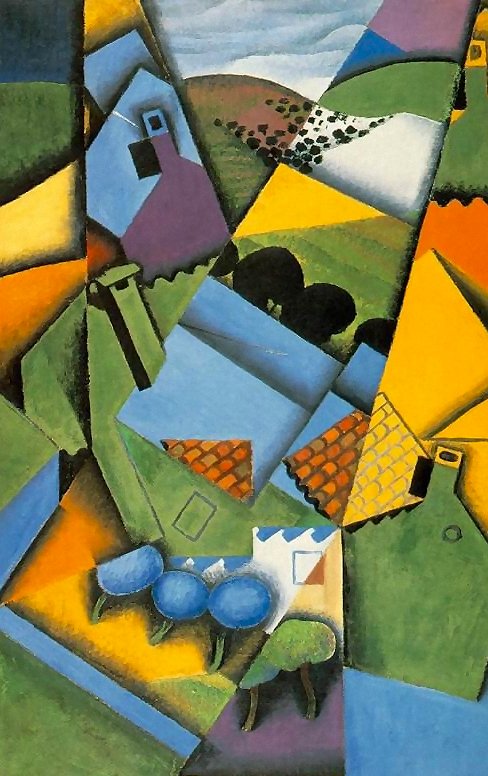 Wikioo.org - The Encyclopedia of Fine Arts - Painting, Artwork by Juan Gris - Landscape at Ceret