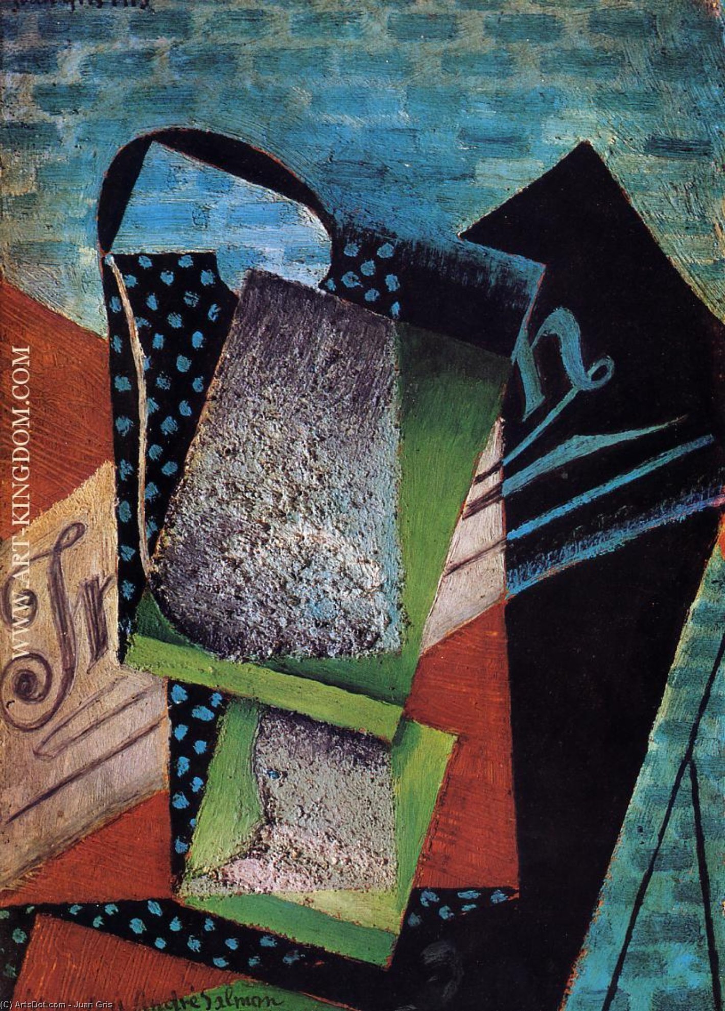Wikioo.org - The Encyclopedia of Fine Arts - Painting, Artwork by Juan Gris - Still Life (dedicated to Andre Salmon)