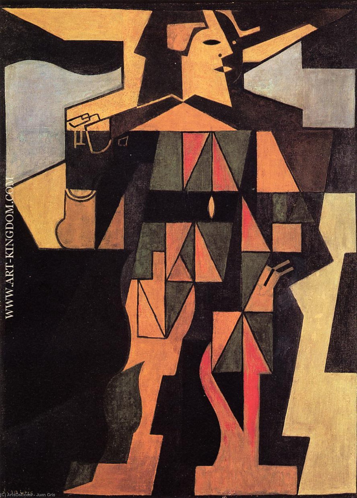 Wikioo.org - The Encyclopedia of Fine Arts - Painting, Artwork by Juan Gris - Harlequin