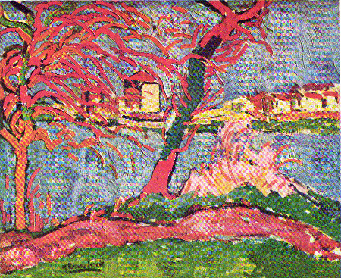 WikiOO.org - Εγκυκλοπαίδεια Καλών Τεχνών - Ζωγραφική, έργα τέχνης Maurice De Vlaminck - Banks of the Seine to Carrières-sur-Seine