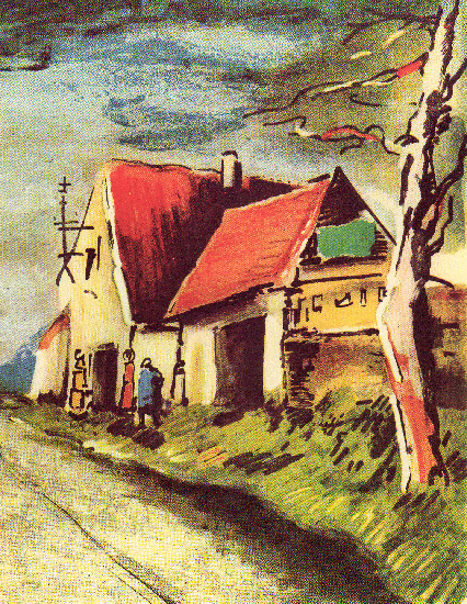WikiOO.org - Encyclopedia of Fine Arts - Maľba, Artwork Maurice De Vlaminck - The road near Rueil