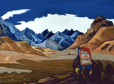 Wikoo.org - موسوعة الفنون الجميلة - اللوحة، العمل الفني Nicholas Roerich - Banner of the Future