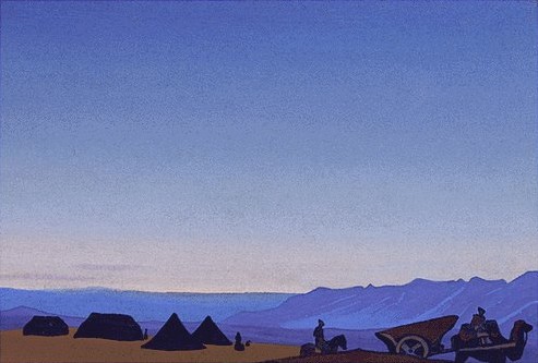 WikiOO.org - 백과 사전 - 회화, 삽화 Nicholas Roerich - Caravan