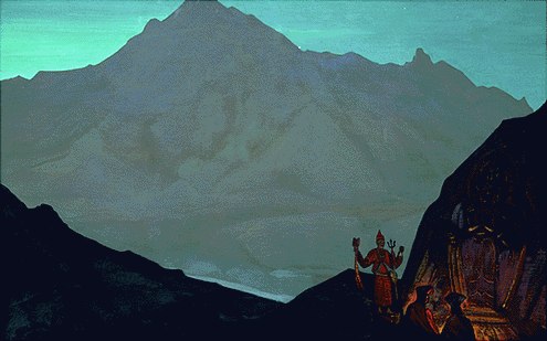Wikioo.org - The Encyclopedia of Fine Arts - Painting, Artwork by Nicholas Roerich - Chenrezi 1931