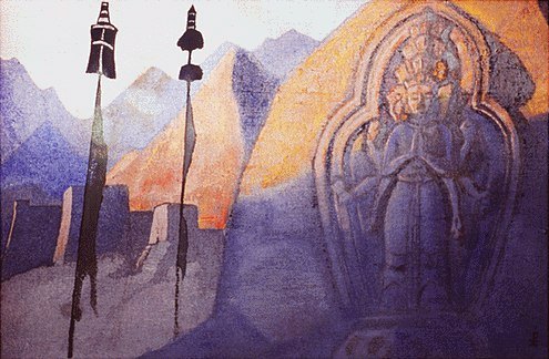 WikiOO.org - Enciclopedia of Fine Arts - Pictura, lucrări de artă Nicholas Roerich - Chenrezi 1932
