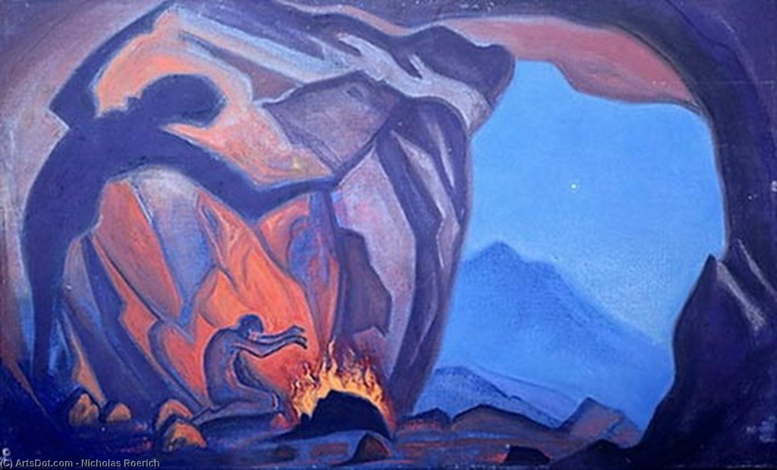 Wikoo.org - موسوعة الفنون الجميلة - اللوحة، العمل الفني Nicholas Roerich - Conjurer