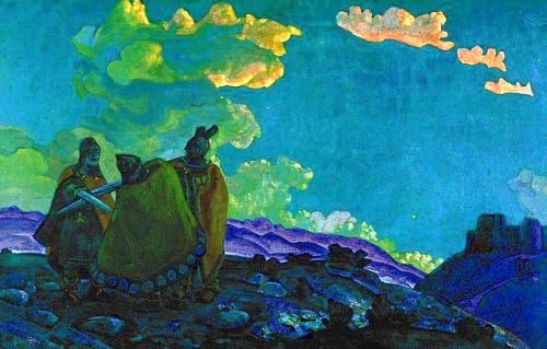 WikiOO.org - Encyclopedia of Fine Arts - Maľba, Artwork Nicholas Roerich - Crowns