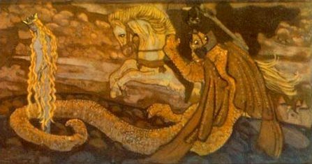 WikiOO.org - Enciclopédia das Belas Artes - Pintura, Arte por Nicholas Roerich - Dragon`s Daughter