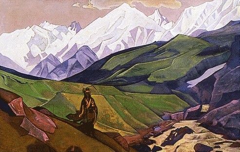 Wikoo.org - موسوعة الفنون الجميلة - اللوحة، العمل الفني Nicholas Roerich - En-no-Gyoja Friend of the Travelers
