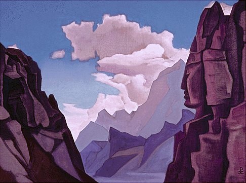 WikiOO.org - Encyclopedia of Fine Arts - Maleri, Artwork Nicholas Roerich - Great Spirit of the Himalayas