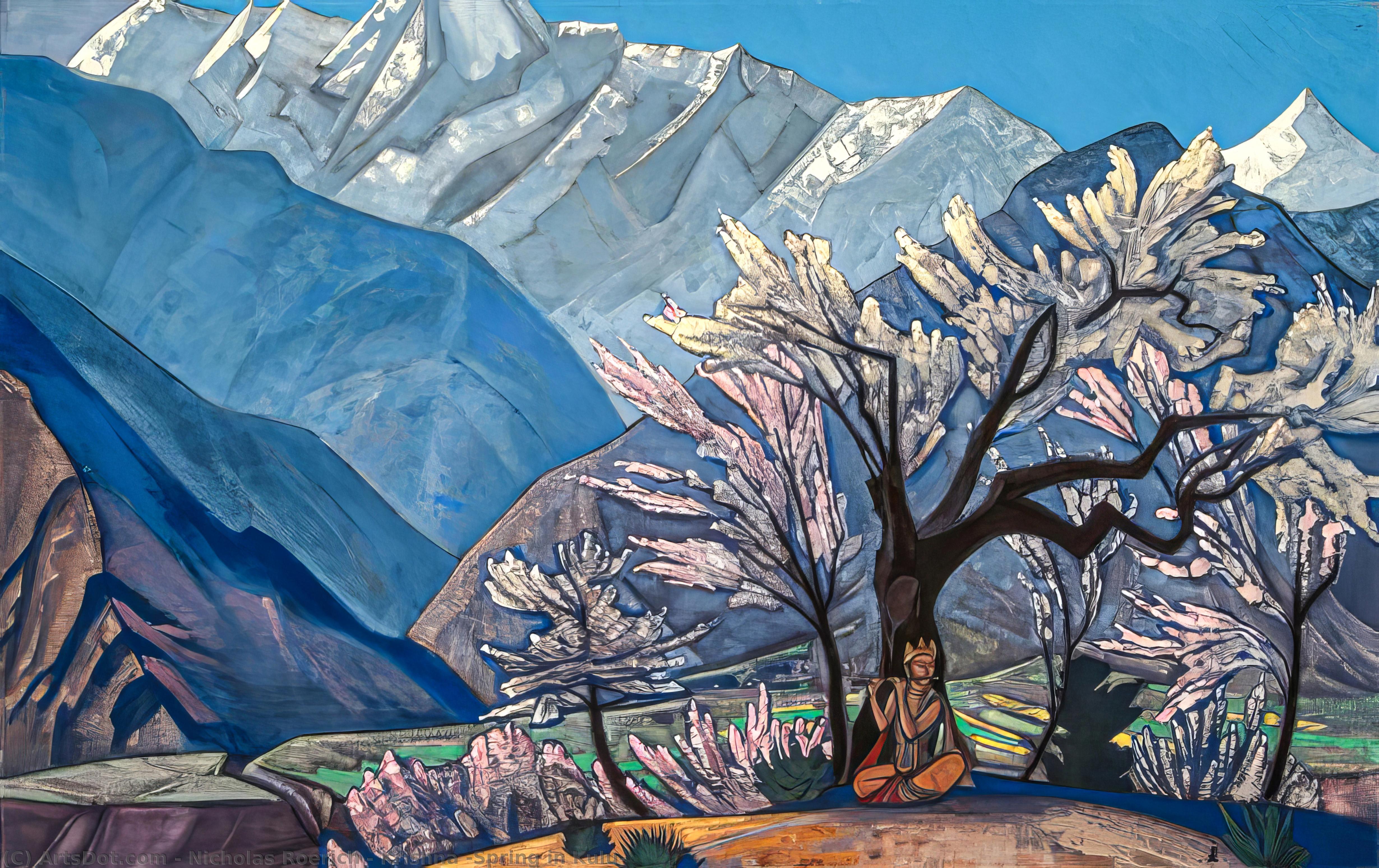 Wikioo.org - สารานุกรมวิจิตรศิลป์ - จิตรกรรม Nicholas Roerich - Krishna (Spring in Kulu)