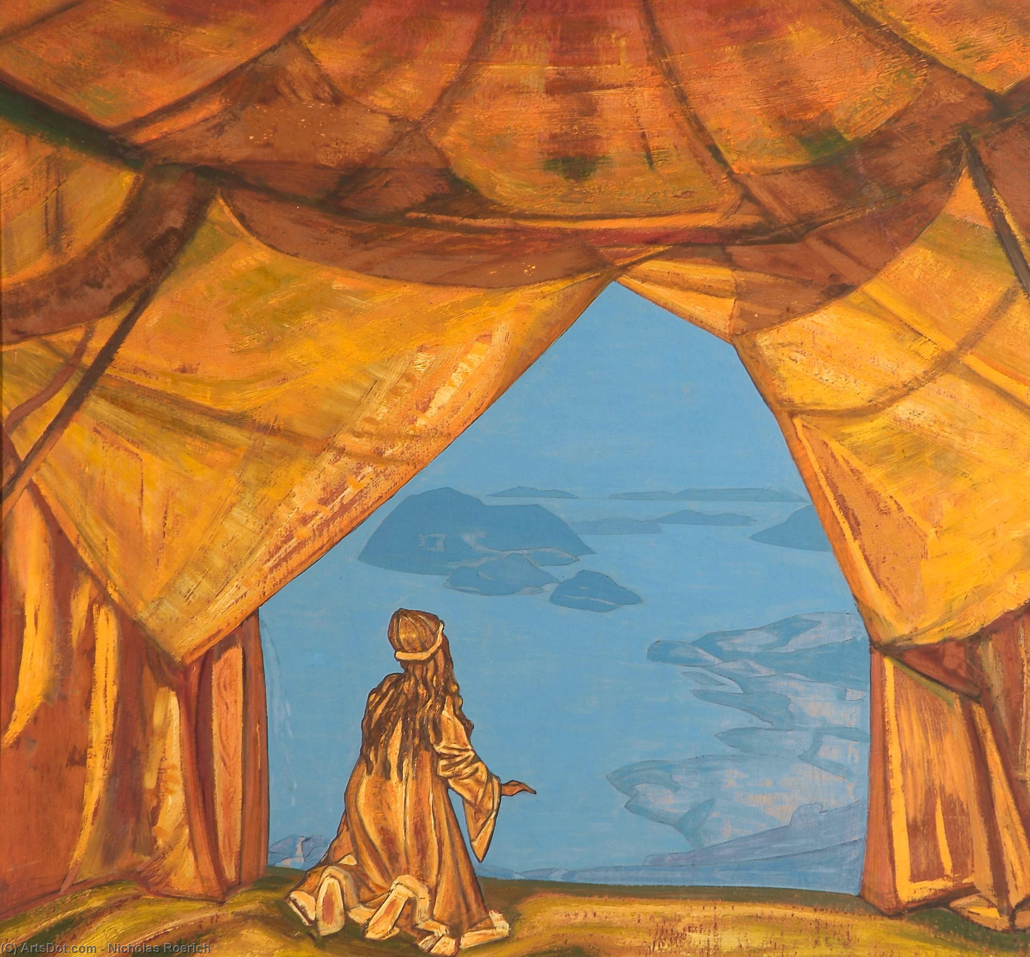 WikiOO.org - 百科事典 - 絵画、アートワーク Nicholas Roerich - 主君 の  ザー  ナイト