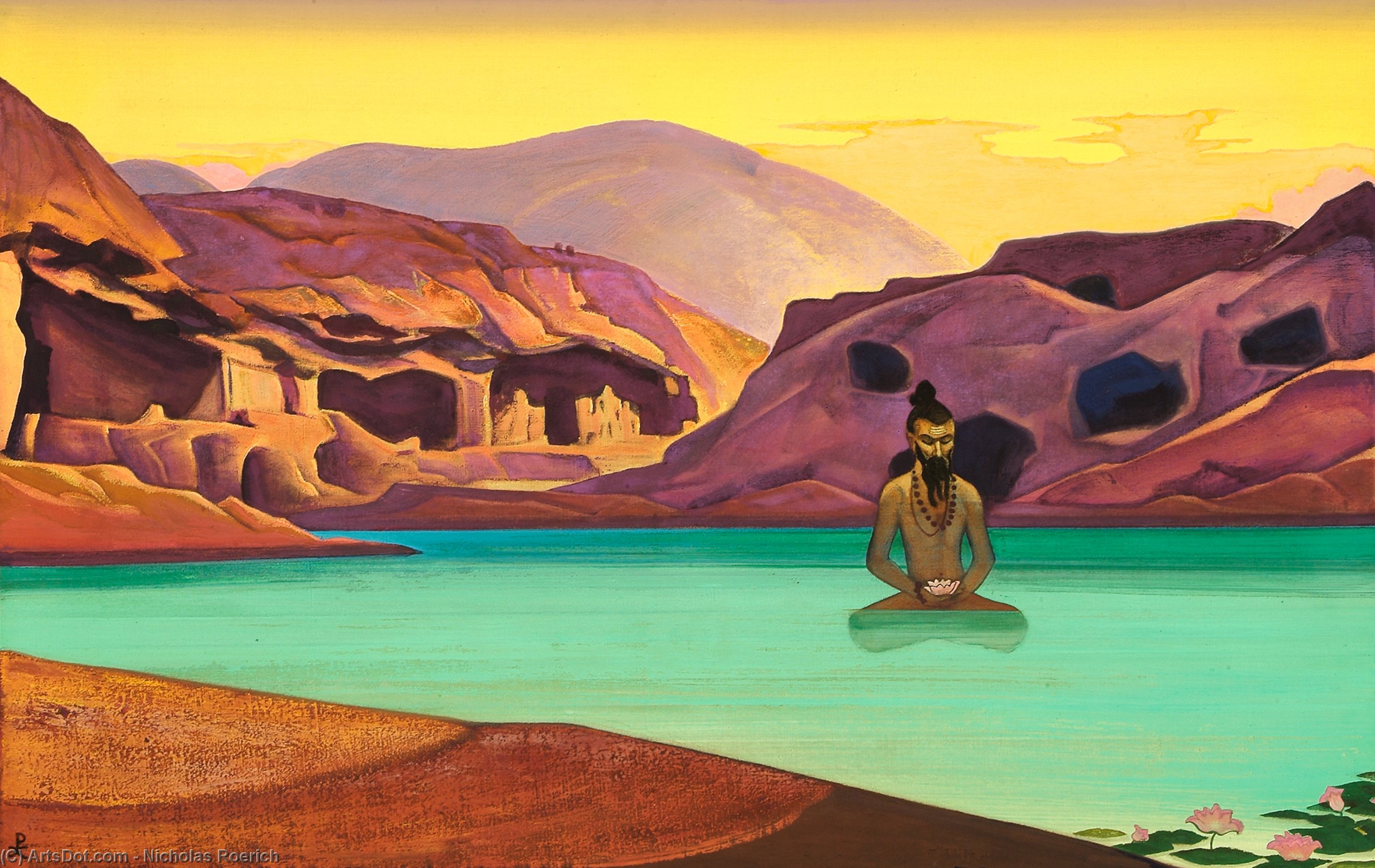 Wikioo.org - The Encyclopedia of Fine Arts - Painting, Artwork by Nicholas Roerich - Lotus