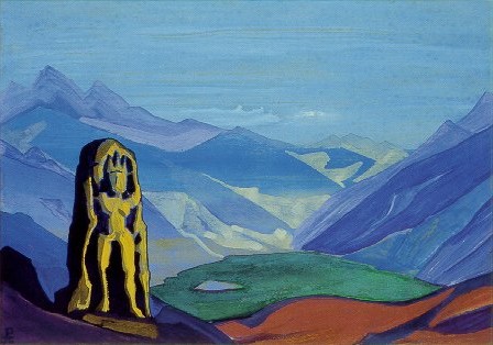 Wikoo.org - موسوعة الفنون الجميلة - اللوحة، العمل الفني Nicholas Roerich - Maitreya 1932