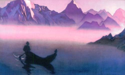 WikiOO.org - Encyclopedia of Fine Arts - Maľba, Artwork Nicholas Roerich - Messenger from Himalayas