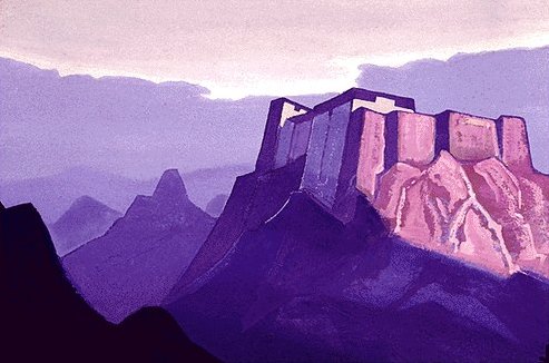 Wikioo.org - The Encyclopedia of Fine Arts - Painting, Artwork by Nicholas Roerich - Mountain Abode 1