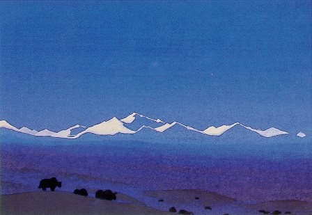 WikiOO.org - Encyclopedia of Fine Arts - Maľba, Artwork Nicholas Roerich - Nan Shan Tibetan Frontier