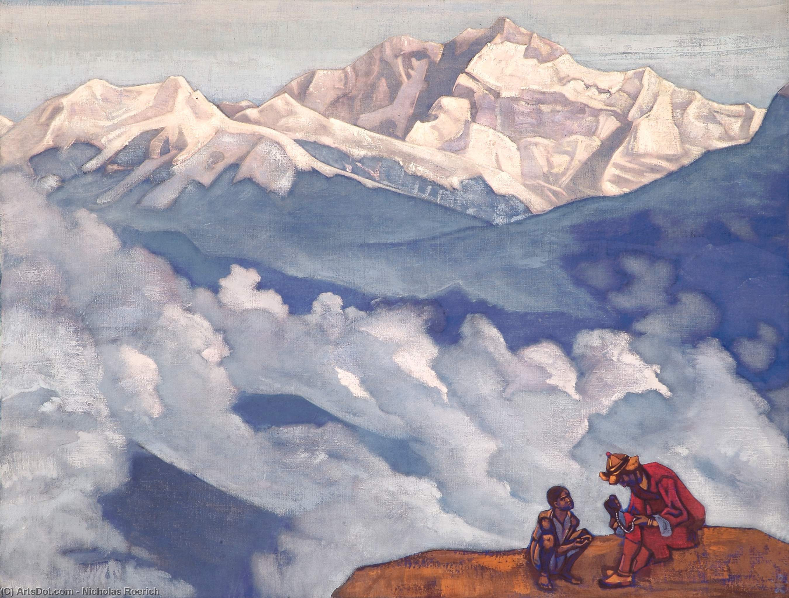 Wikoo.org - موسوعة الفنون الجميلة - اللوحة، العمل الفني Nicholas Roerich - Pearl of Searching