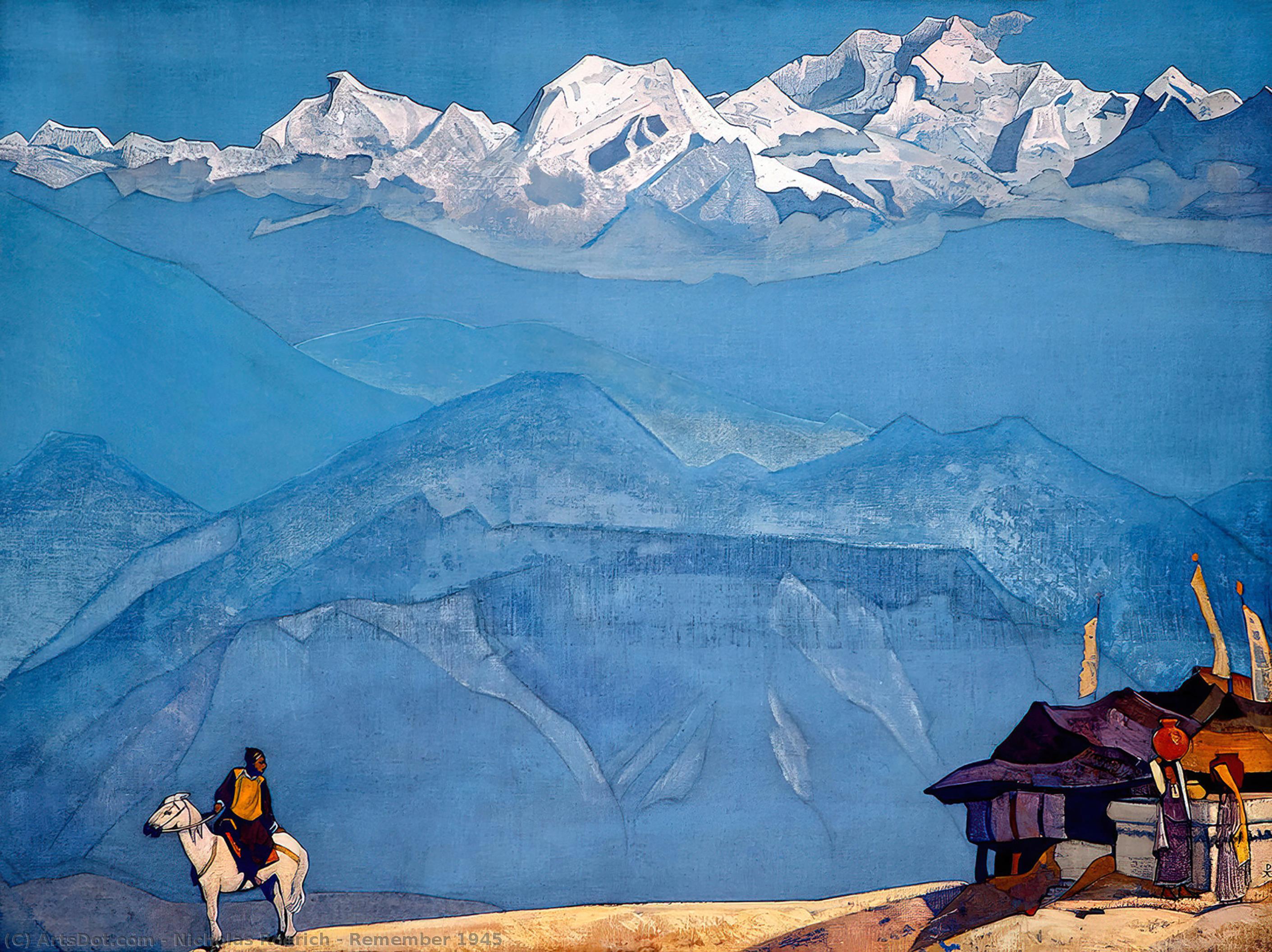 Wikioo.org – L'Encyclopédie des Beaux Arts - Peinture, Oeuvre de Nicholas Roerich - rappelez vous 1945