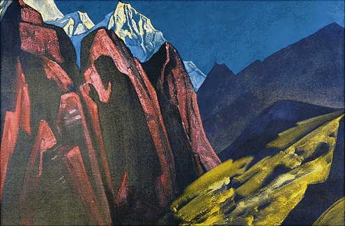 WikiOO.org - אנציקלופדיה לאמנויות יפות - ציור, יצירות אמנות Nicholas Roerich - Shadow of the Teacher