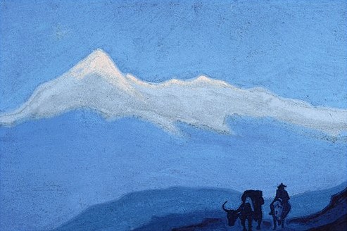 WikiOO.org - Enciklopedija dailės - Tapyba, meno kuriniai Nicholas Roerich - Solitary Traveler