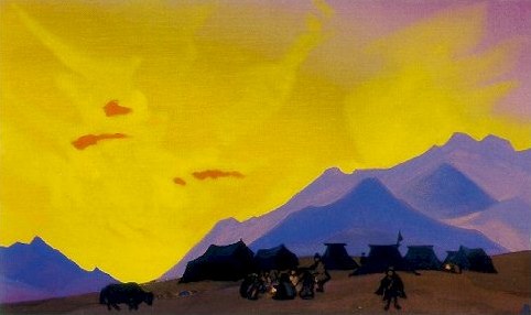 WikiOO.org - 百科事典 - 絵画、アートワーク Nicholas Roerich - チベットキャンプ