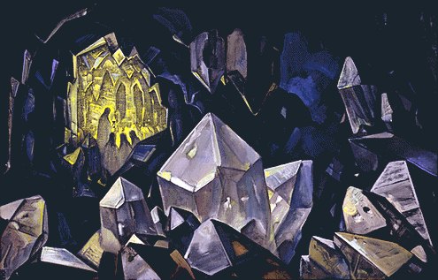 Wikioo.org - The Encyclopedia of Fine Arts - Painting, Artwork by Nicholas Roerich - Treasure of the Mountains