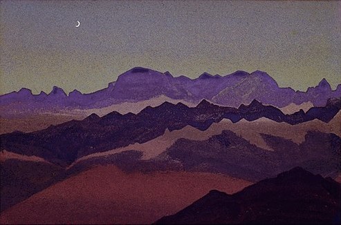 WikiOO.org - 백과 사전 - 회화, 삽화 Nicholas Roerich - Young Moon