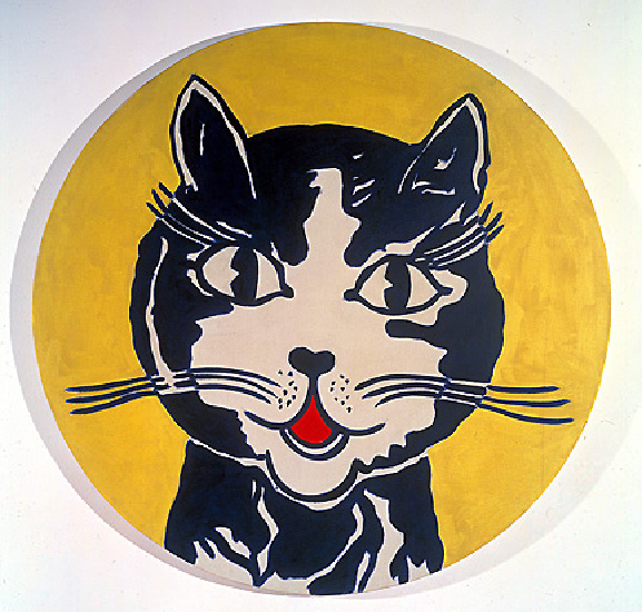 Wikoo.org - موسوعة الفنون الجميلة - اللوحة، العمل الفني Roy Lichtenstein - Laughing cat