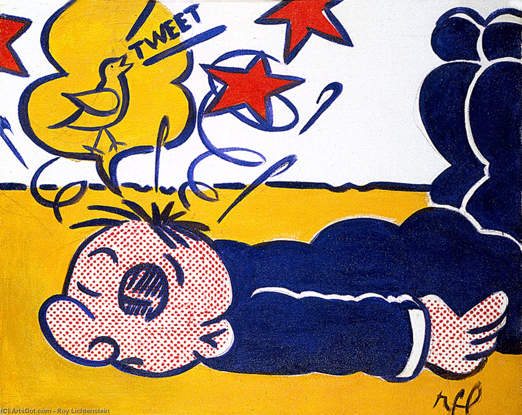 WikiOO.org - Encyclopedia of Fine Arts - Maalaus, taideteos Roy Lichtenstein - Wimpy (Tweet)