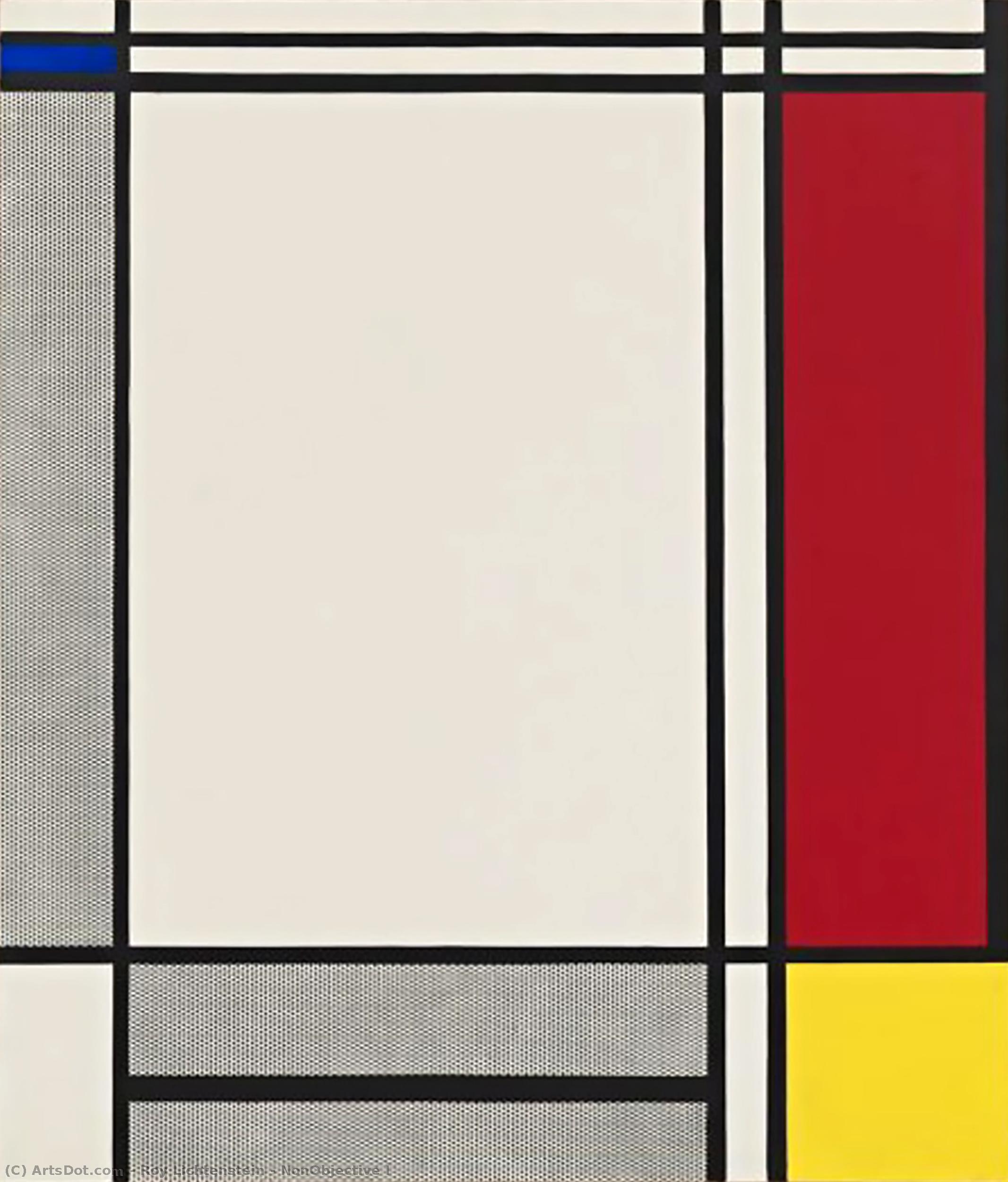 WikiOO.org - אנציקלופדיה לאמנויות יפות - ציור, יצירות אמנות Roy Lichtenstein - NonObjective I
