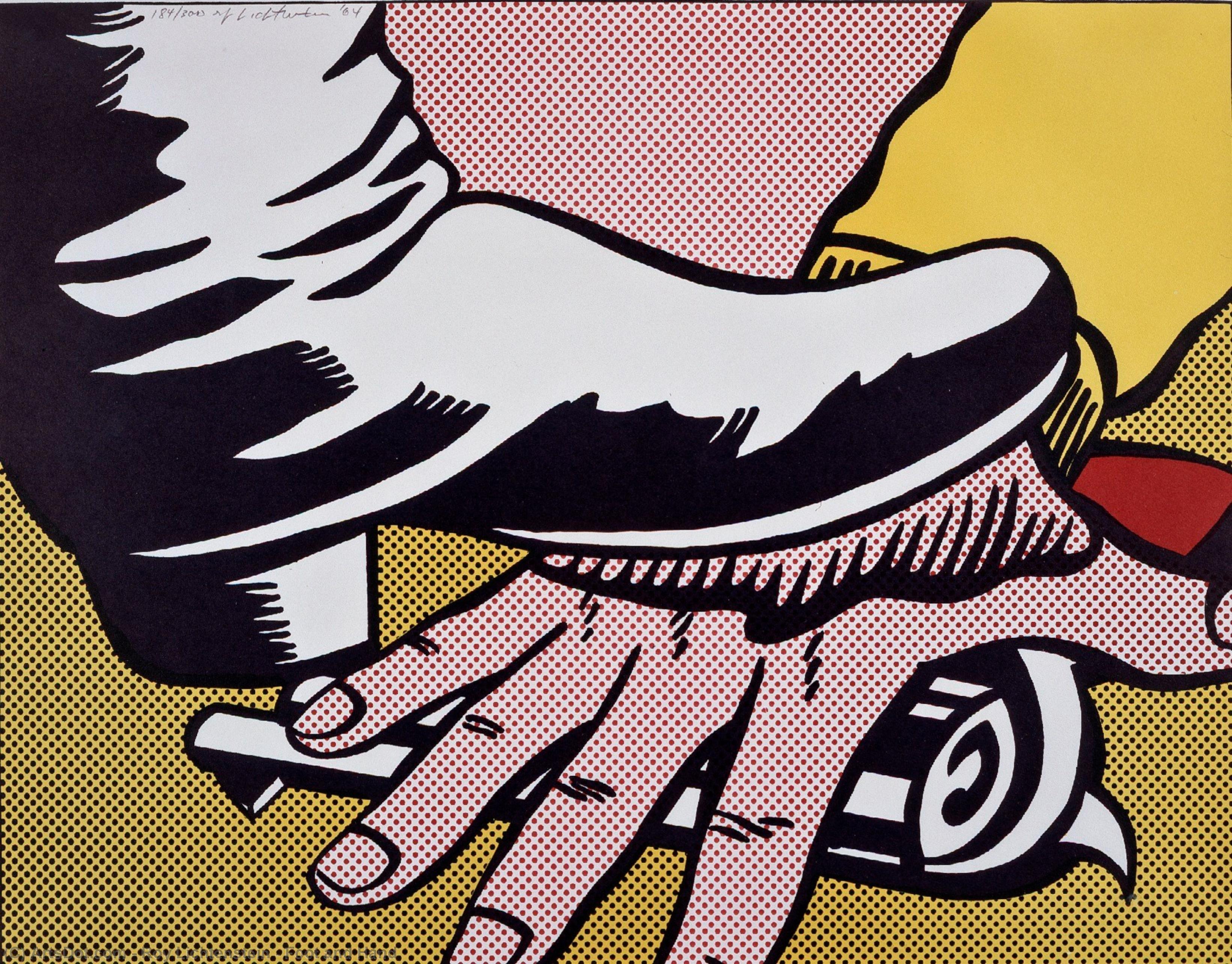 Wikoo.org - موسوعة الفنون الجميلة - اللوحة، العمل الفني Roy Lichtenstein - Foot and Hand