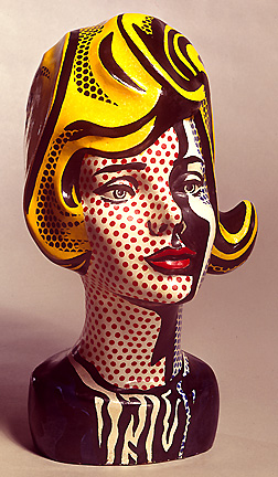 Wikioo.org - The Encyclopedia of Fine Arts - Painting, Artwork by Roy Lichtenstein - Head black shadow