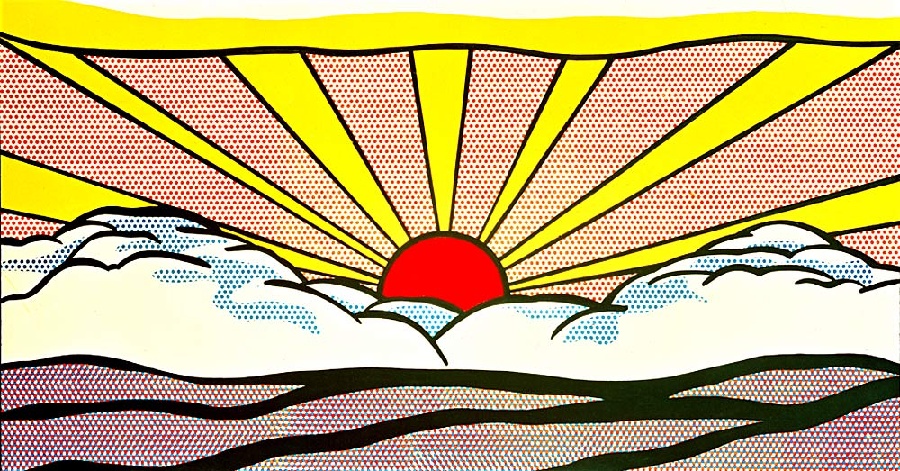 Wikoo.org - موسوعة الفنون الجميلة - اللوحة، العمل الفني Roy Lichtenstein - Sunrise