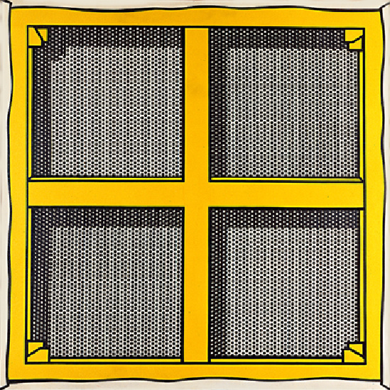 Wikoo.org - موسوعة الفنون الجميلة - اللوحة، العمل الفني Roy Lichtenstein - Stretcher Frame with Cross Bars III