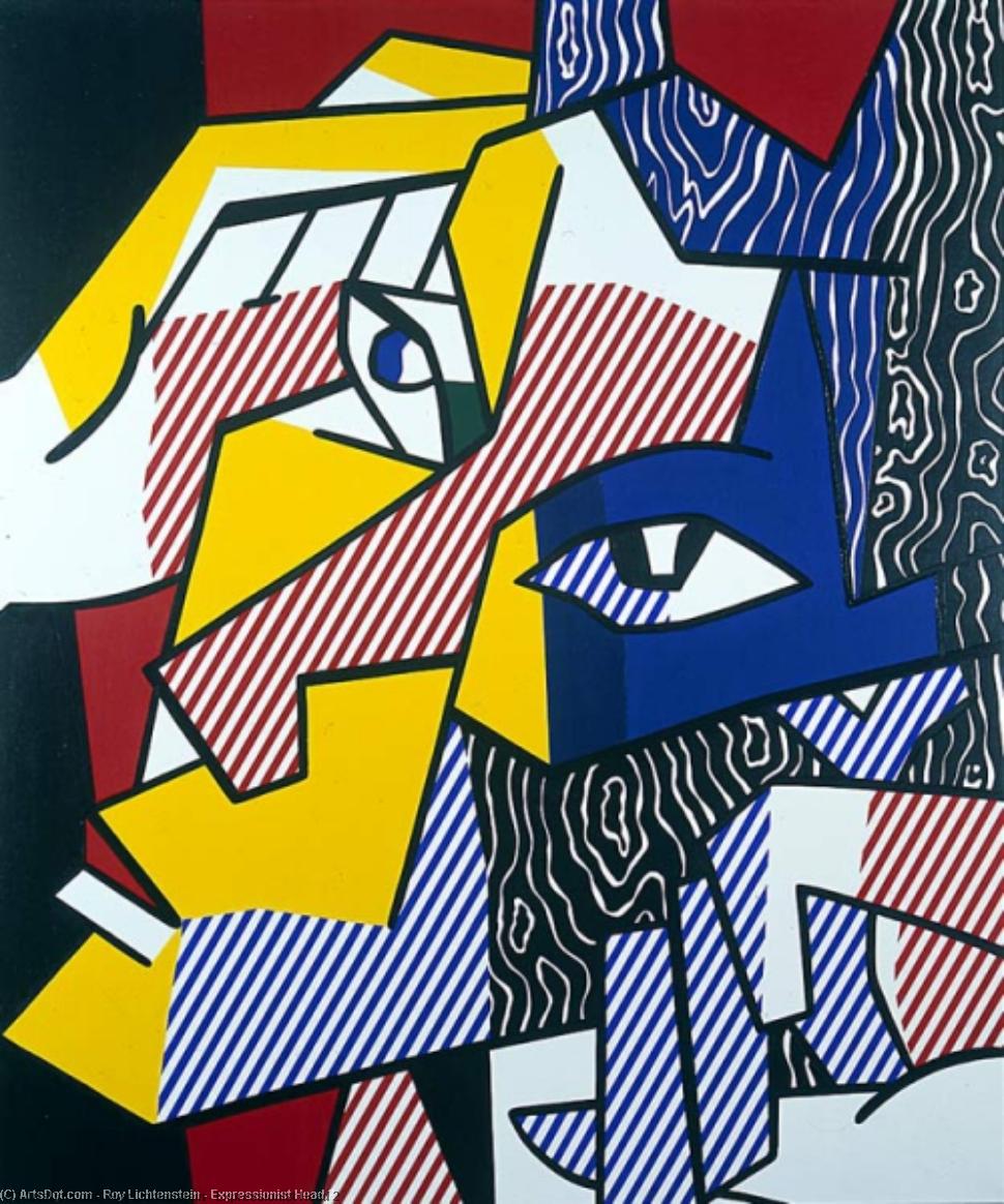 WikiOO.org - 百科事典 - 絵画、アートワーク Roy Lichtenstein - 表現派の人 頭 2