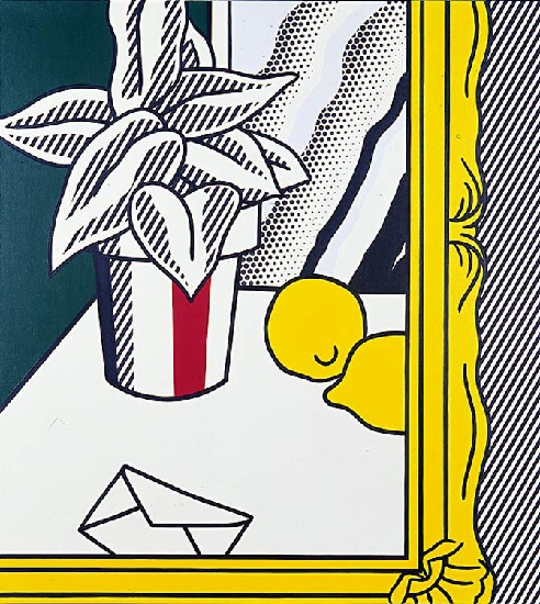 Wikioo.org - The Encyclopedia of Fine Arts - Painting, Artwork by Roy Lichtenstein - Painting (Still Life With Envelope)