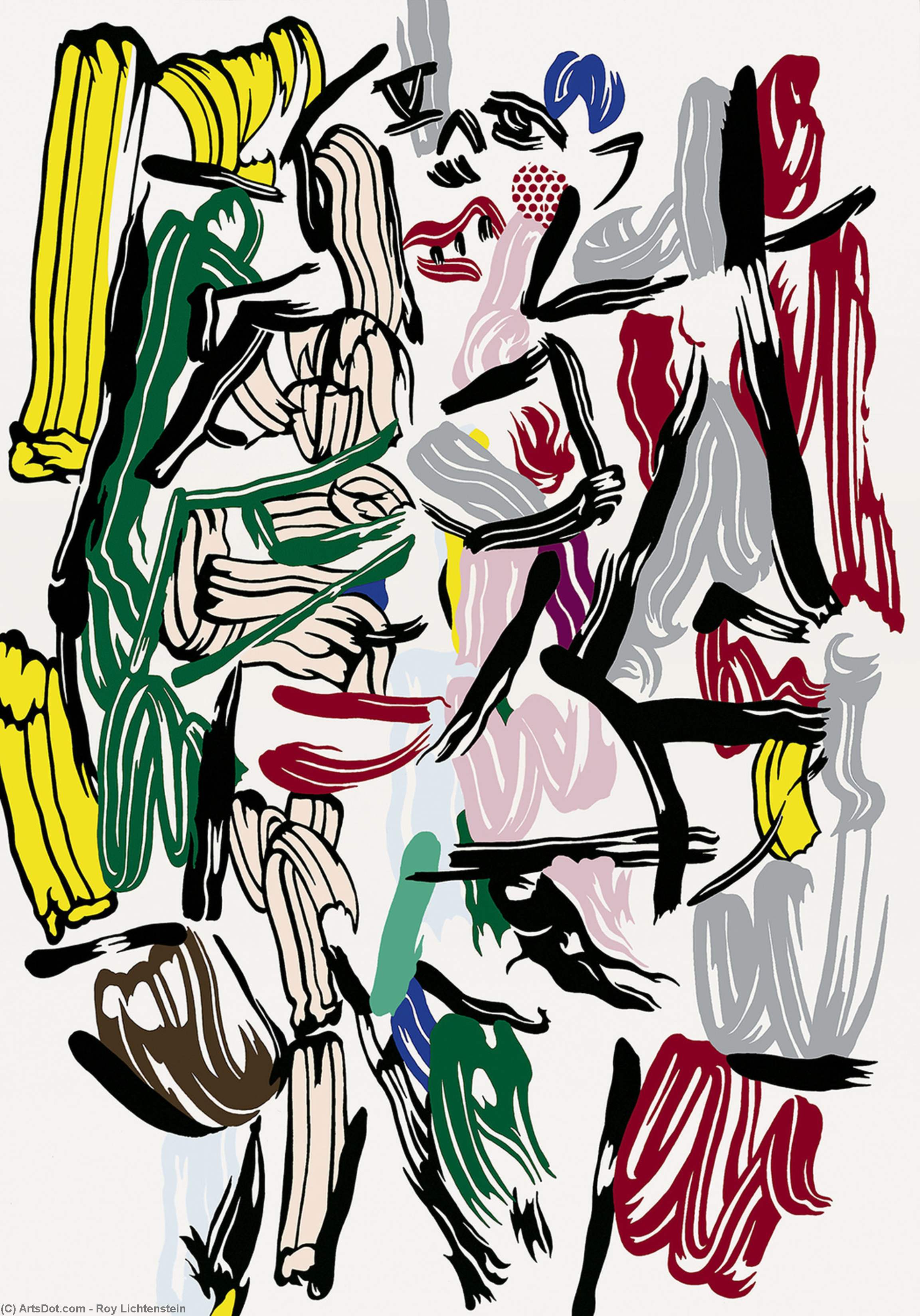WikiOO.org - Энциклопедия изобразительного искусства - Живопись, Картины  Roy Lichtenstein - женщина iii