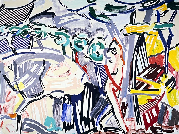 Wikioo.org - The Encyclopedia of Fine Arts - Painting, Artwork by Roy Lichtenstein - Figures in Landscape