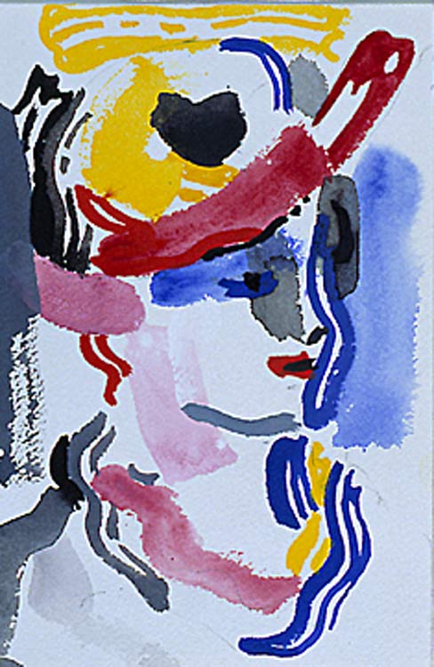Wikioo.org - The Encyclopedia of Fine Arts - Painting, Artwork by Roy Lichtenstein - Woman with Hat (untitled) (1986)