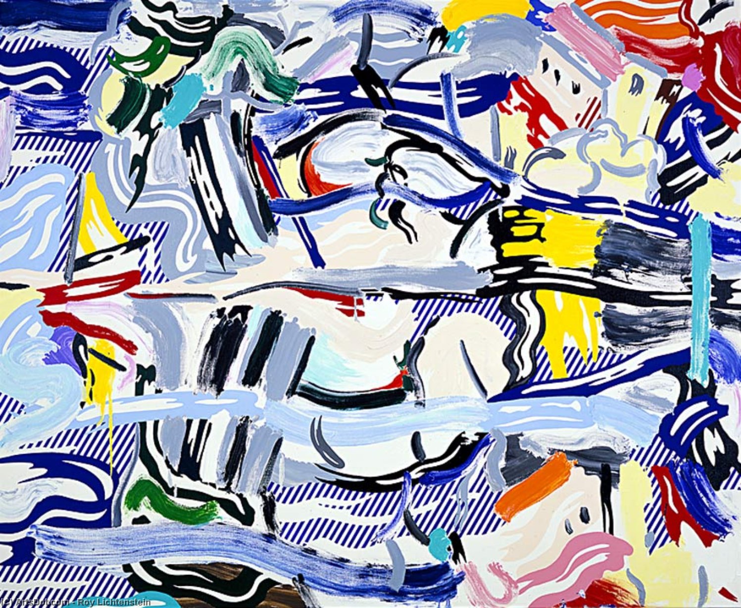 Wikioo.org – La Enciclopedia de las Bellas Artes - Pintura, Obras de arte de Roy Lichtenstein - Reflexiones II