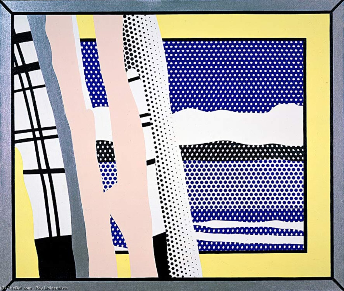 WikiOO.org - Encyclopedia of Fine Arts - Maleri, Artwork Roy Lichtenstein - Reflections Untitled (1988)